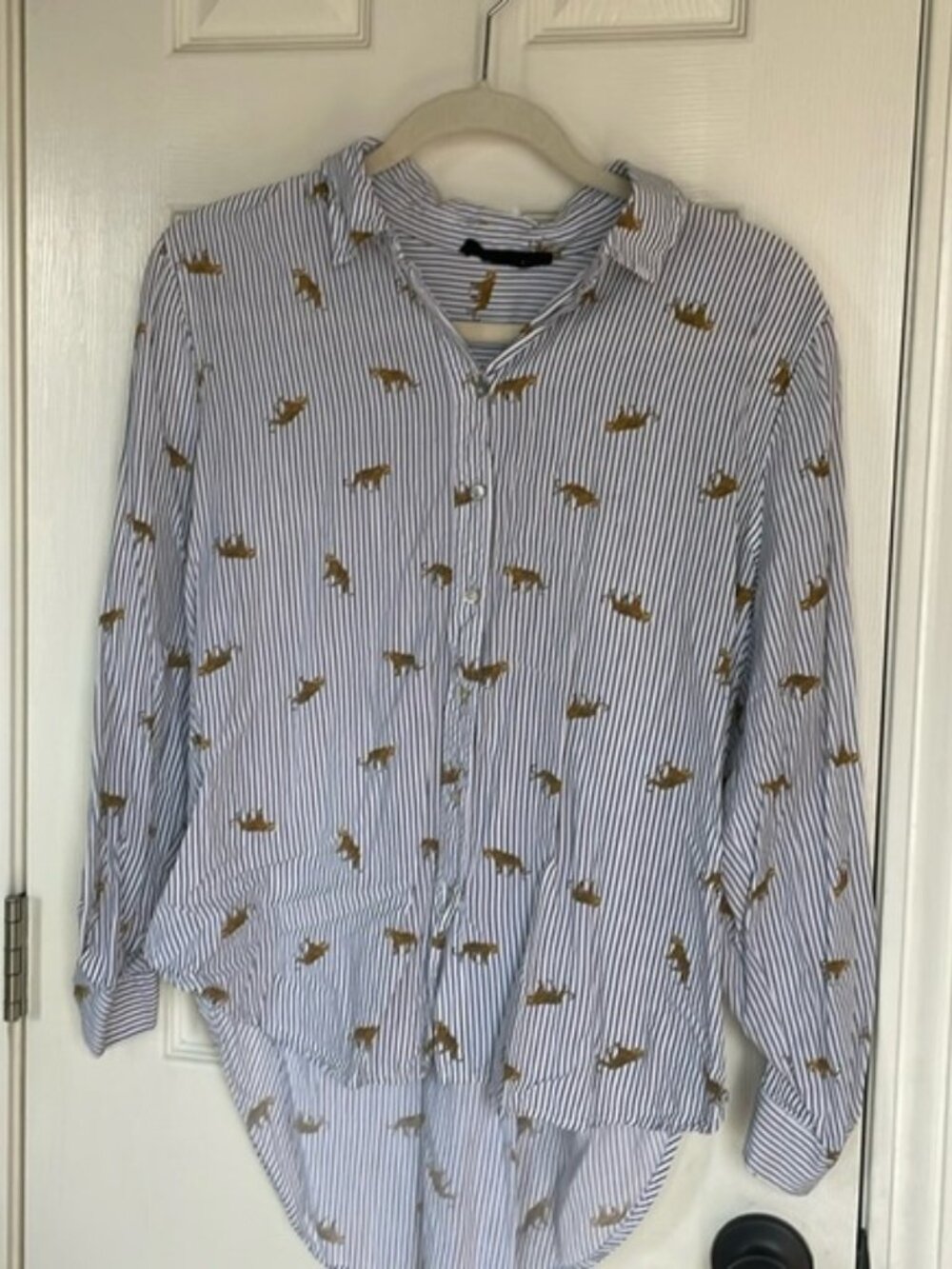 Jane and Delaney tiger print stripe top